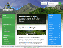 Tablet Screenshot of comune.acceglio.cn.it